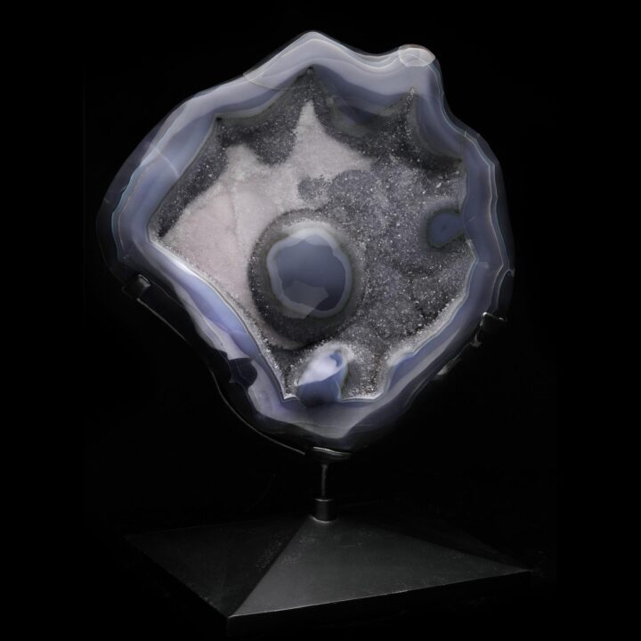 Agate on Metal Base