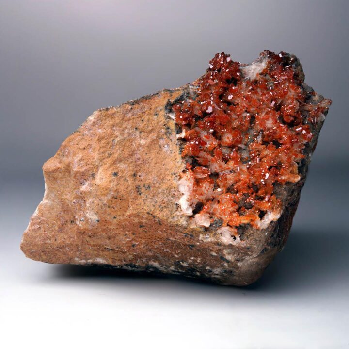 Vanadinite on Barite From Morocco – 3.24 Lb.