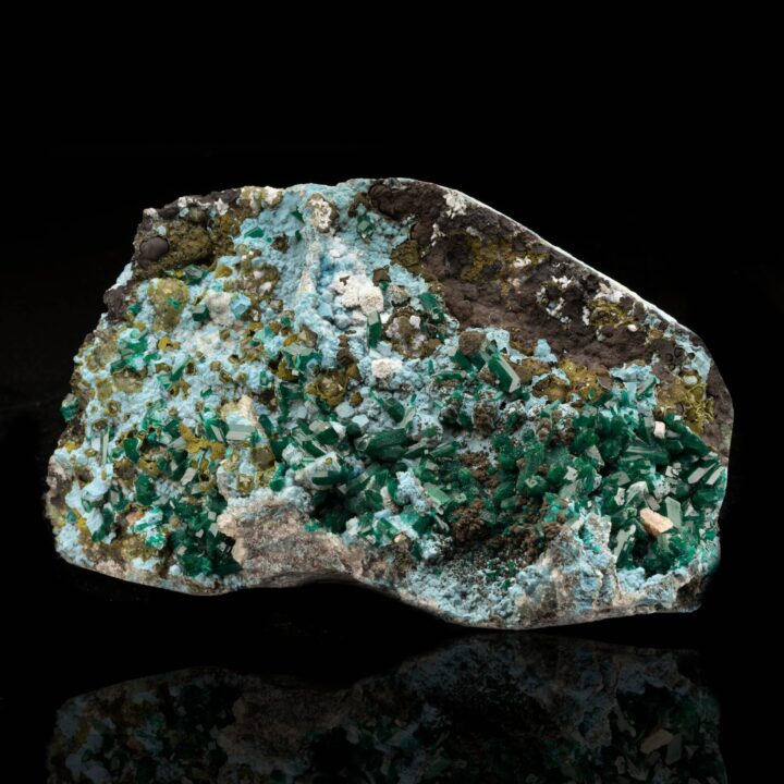 Dioptase with Shattuckite and Adamite - Image 3