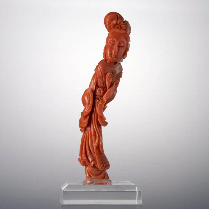 Red Coral Sculpture From Japan – 69 Grams