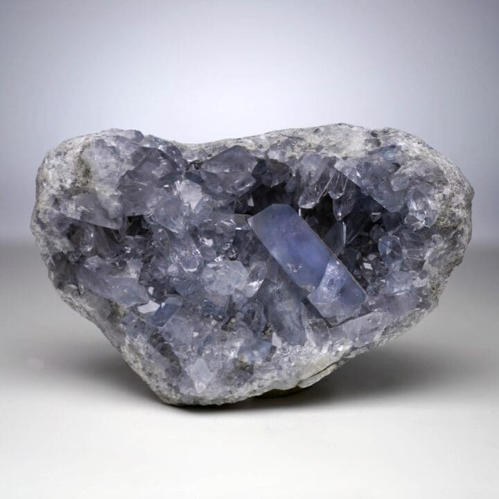 Blue Celestite Geode From Madagascar