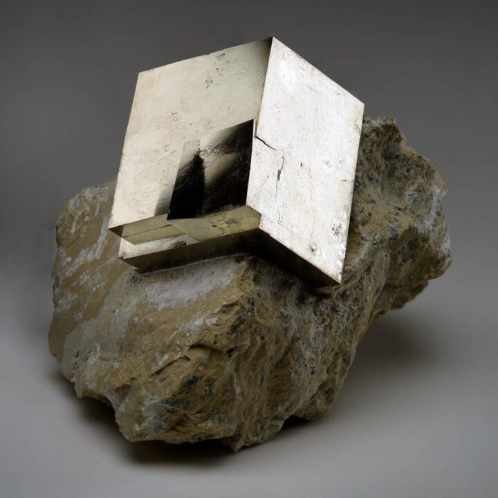 Spanish Pyrite Cube on Basalt Matrix // 1.84 Lb.