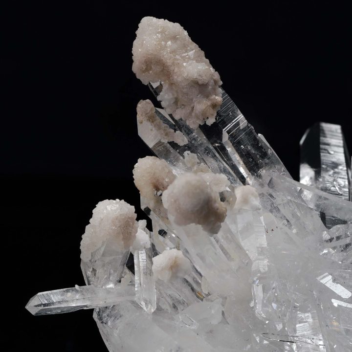 Clear Quartz Cluster with Chalcedony Formations - 95g - Image 4