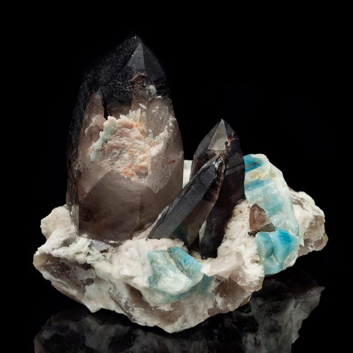 Smoky Quartz with Amazonite and Albite - Image 4
