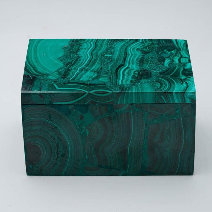 Hand-Carved Malachite Decorative Box IV