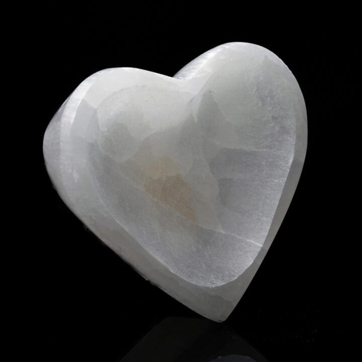 Heart Shaped Hand-Carved Selenite Dish - Image 5