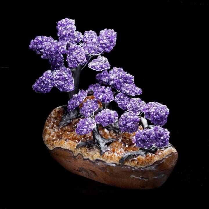 Large Amethyst Gemstone Tree on Citrine Cluster Base - Image 3