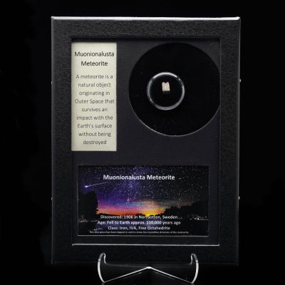 Muonionalusta Meteorite – Ancient Iron-Nickel Space Rock in Collector’s Display Box