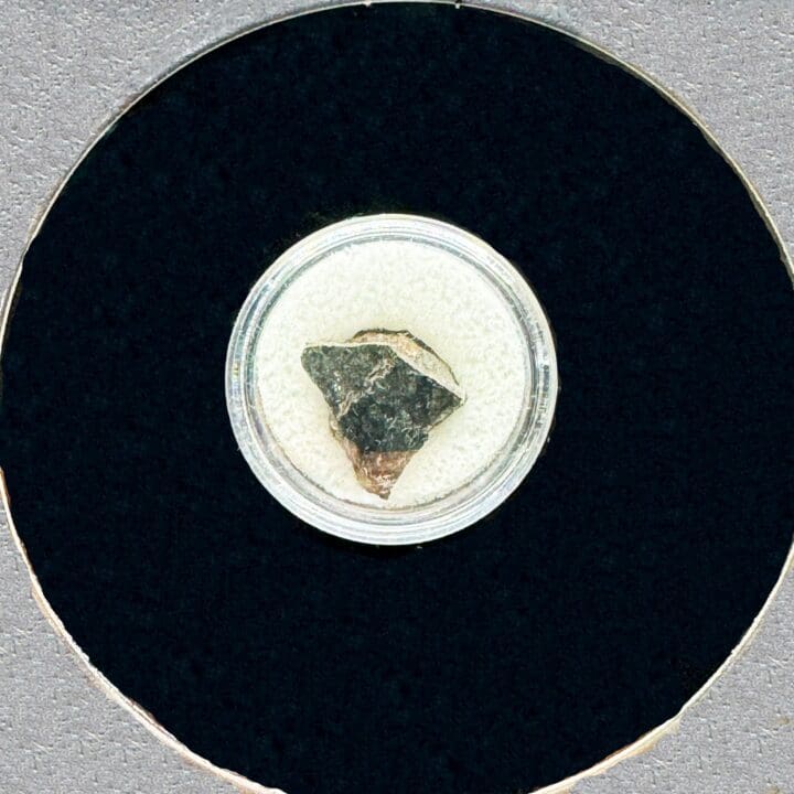 Collision in Space Meteorite – Rare Impact-Melt Specimen in Collector’s Display Box - Image 2