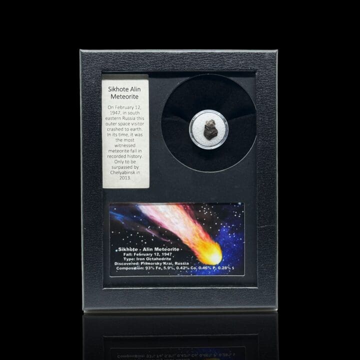Authentic Sikhote-Alin Meteorite in Collector’s Display Box