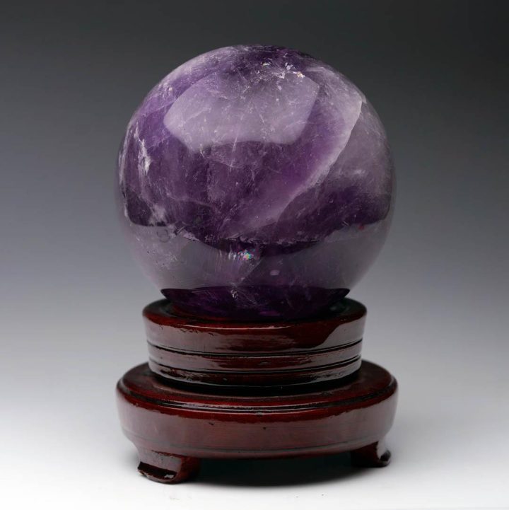 Hand-Polished Amethyst Sphere – 4.5" Diameter - Image 4
