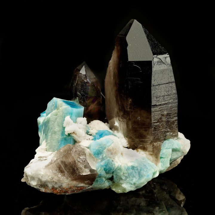 Smoky Quartz with Amazonite and Albite - Image 2
