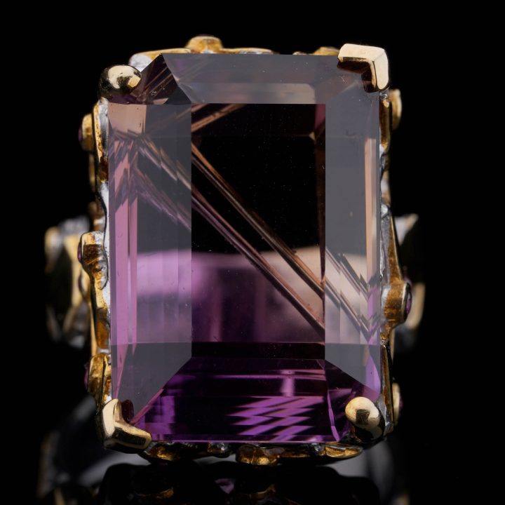 Ametrine and Rhodolite Cocktail Ring // Size 8 - Image 4