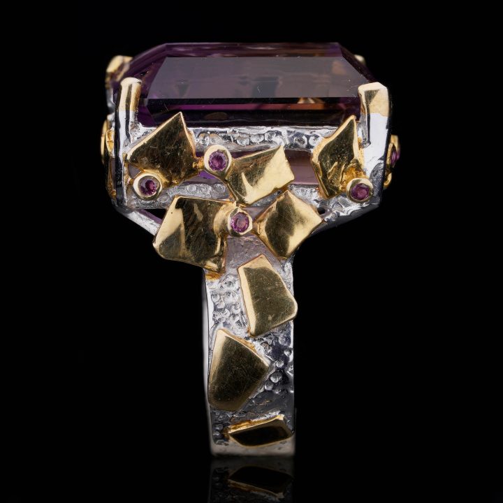 Ametrine and Rhodolite Cocktail Ring // Size 8 - Image 2