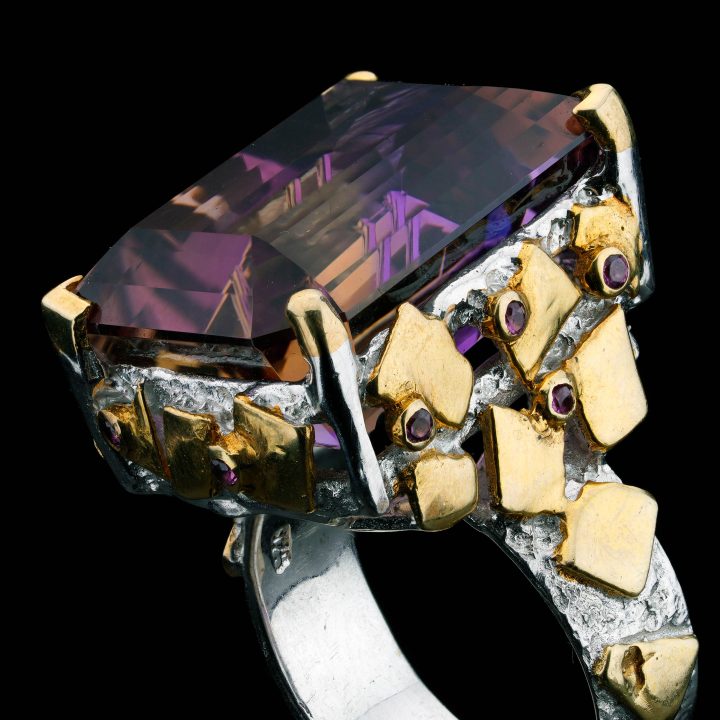 Ametrine and Rhodolite Cocktail Ring // Size 8 - Image 3