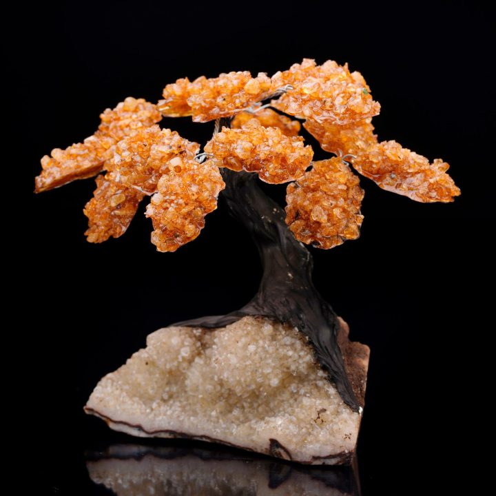 Large Citrine Gem Tree on Quartz Cluster Base - Image 2