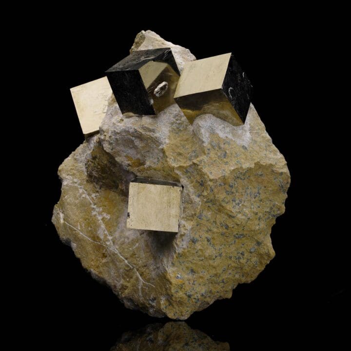 Natural Pyrite Cubes on Matrix From Spain - Image 4