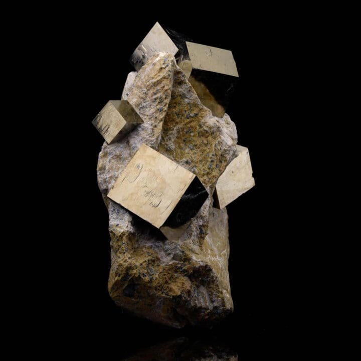 Natural Pyrite Cubes on Matrix From Spain - Image 2
