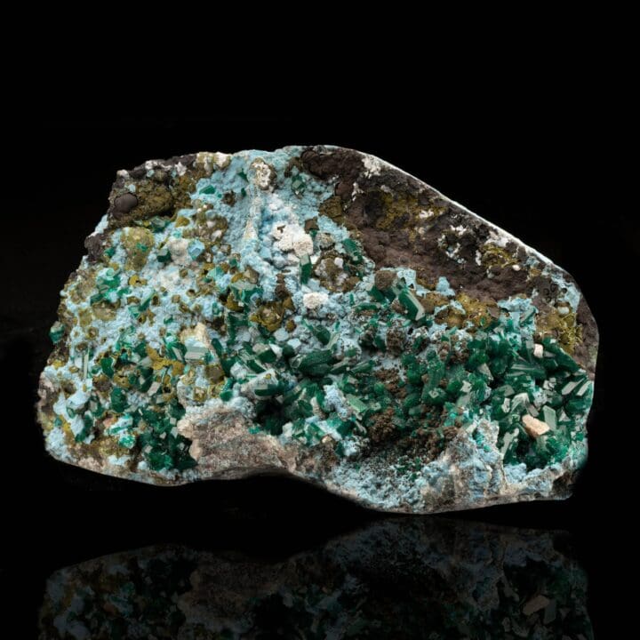 Dioptase with Shattuckite and Adamite - Image 3