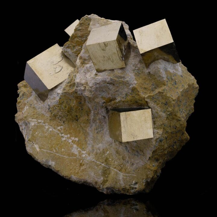 Natural Pyrite Cubes on Matrix From Spain - Image 3
