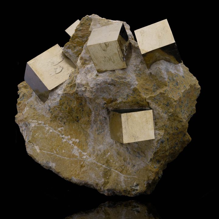 Natural Pyrite Cubes on Matrix From Spain - Image 3