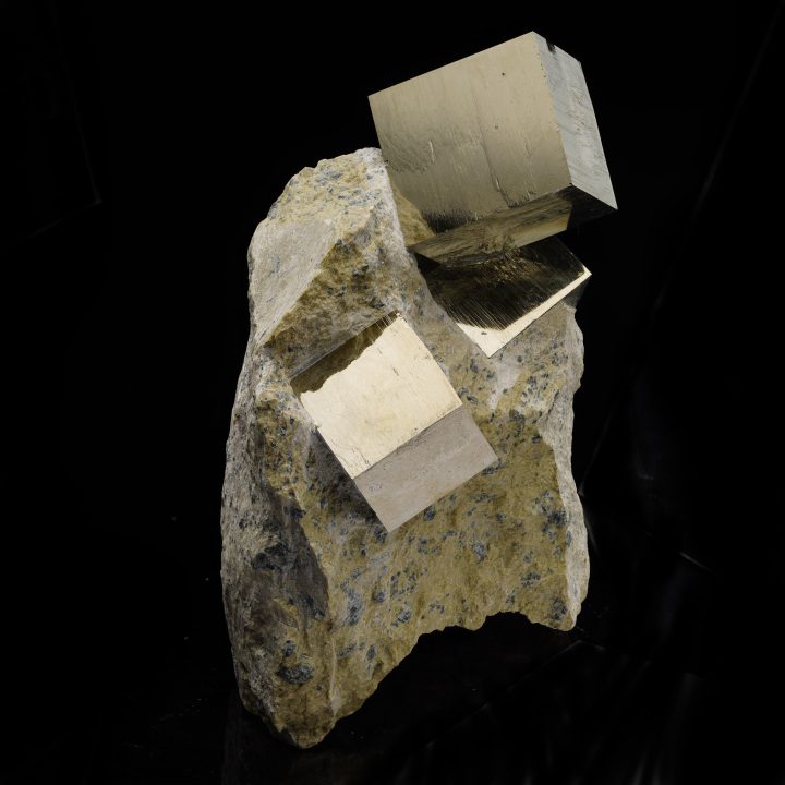 Unique Pyrite Cubes on Matrix - Image 2