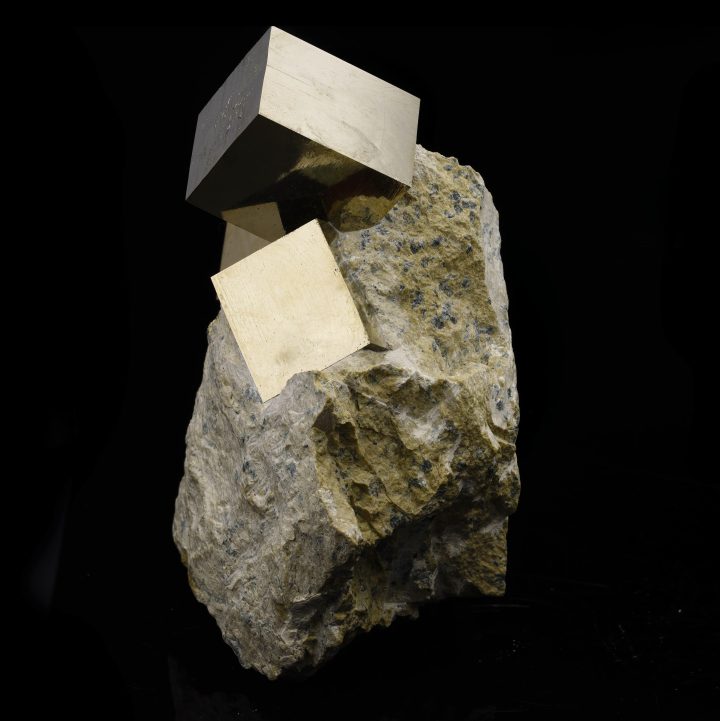 Unique Pyrite Cubes on Matrix - Image 4