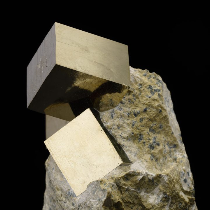 Unique Pyrite Cubes on Matrix - Image 5