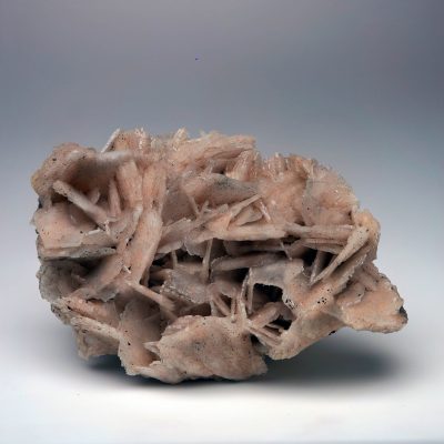 Moroccan Barite crystal cluster with peach-pink bladed formations