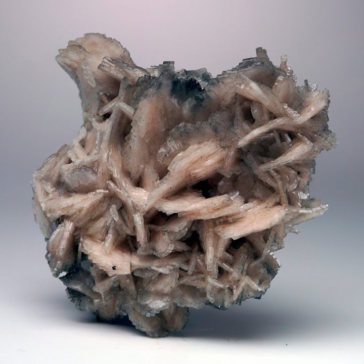 Barite specimen from Morocco with intergrown bladed crystals