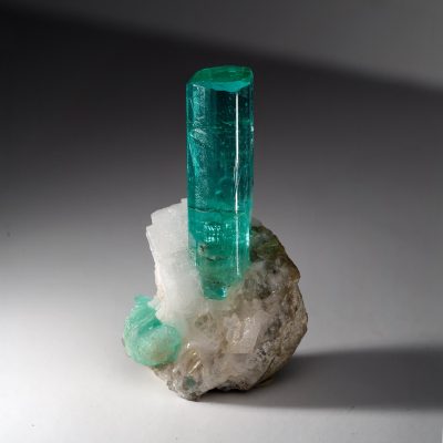 Colombian Emerald crystal on Calcite matrix