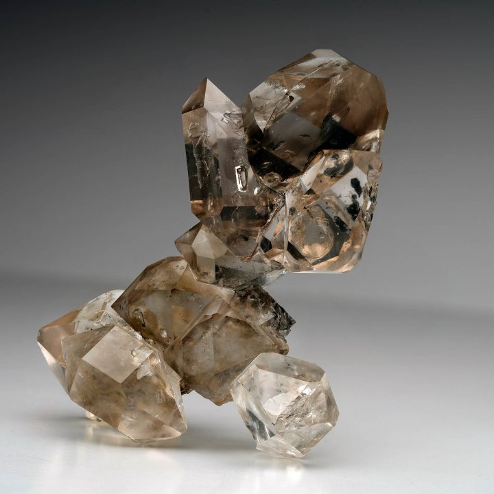 Genuine Herkimer Diamond Cluster on Custom Stand – Natural Clarity & Sculptural Elegance