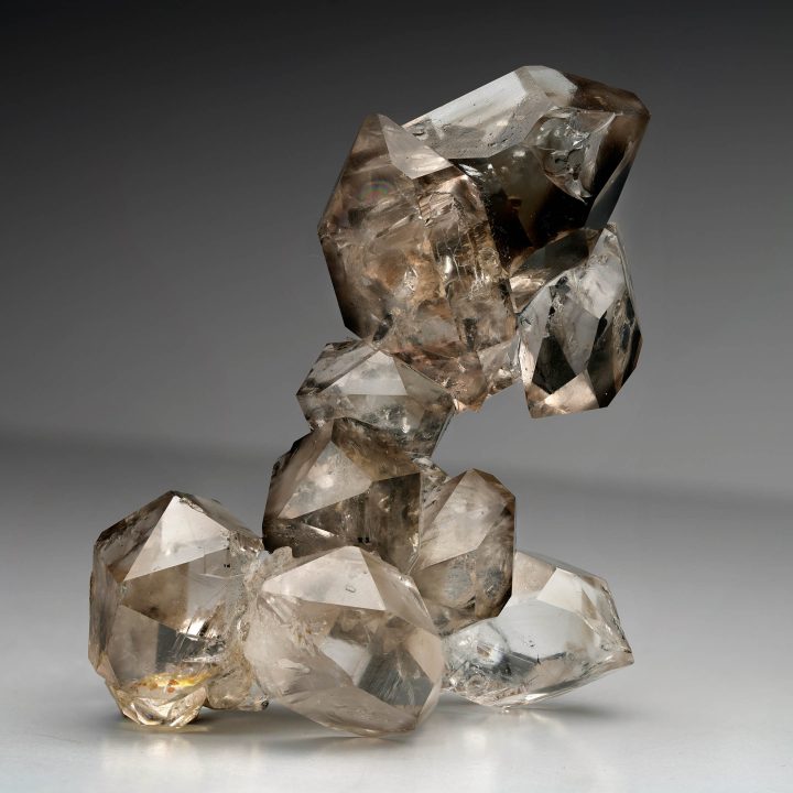 Genuine Herkimer Diamond Cluster on Custom Stand – Natural Clarity & Sculptural Elegance