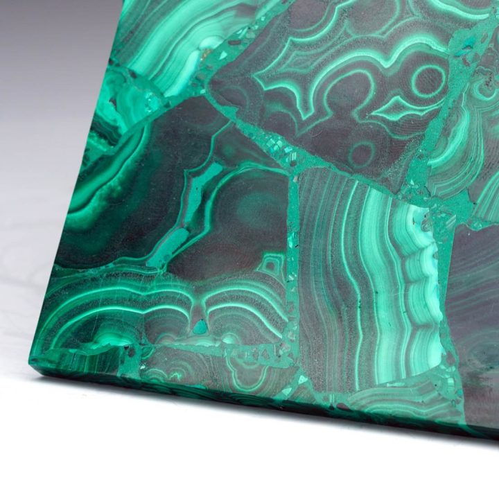 Hand‑Carved Malachite Box – Natural Stone Keepsake Storage
