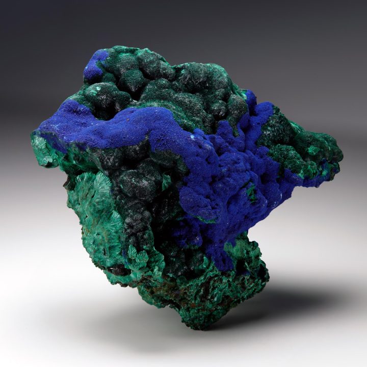 Azurite and Malachite mineral specimen – bold color contrast