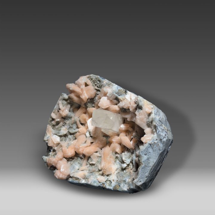 Mineral specimen with Calcite on Stilbite and Apophyllite