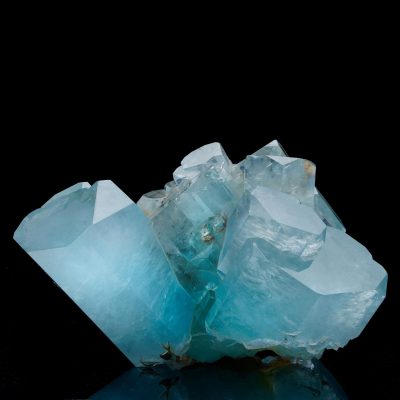Aquamarine crystal cluster with Muscovite from Nagar, Pakistan