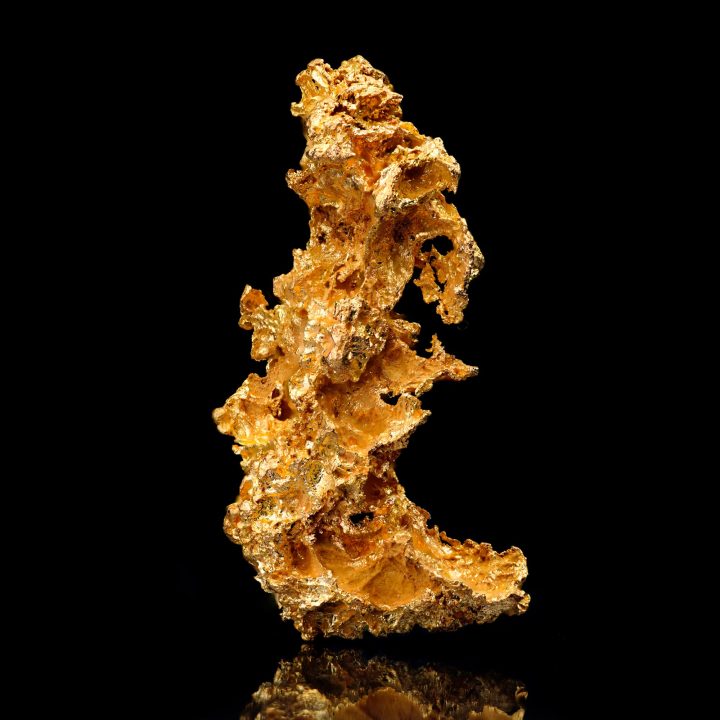 Front view of Crystallized Gold – Mockingbird Mine, California – 10.1 g.