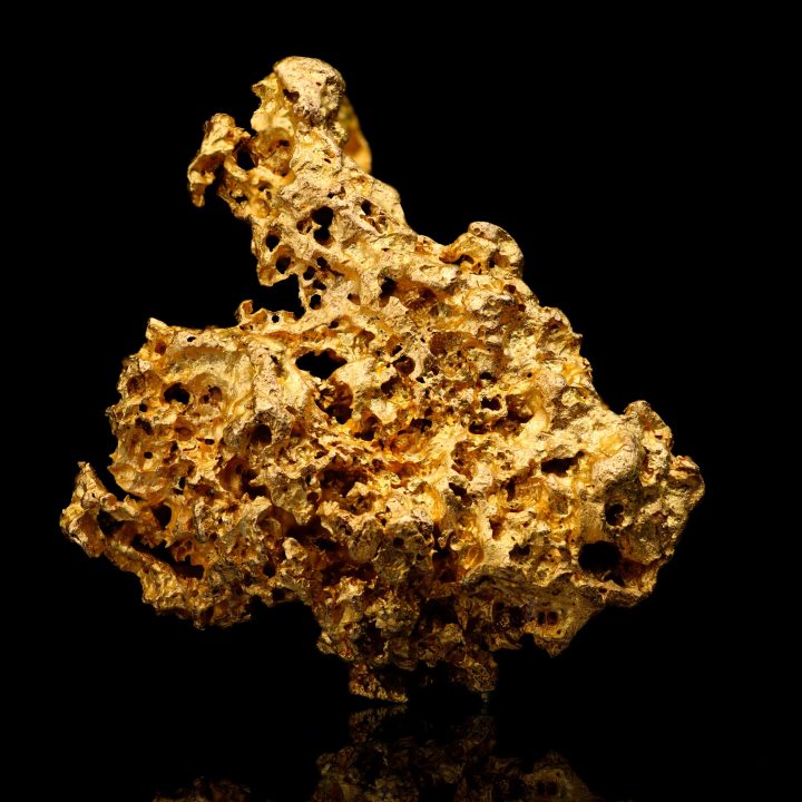 Rear view of Crystallized Gold – Mockingbird Mine, California – 8.45 g.