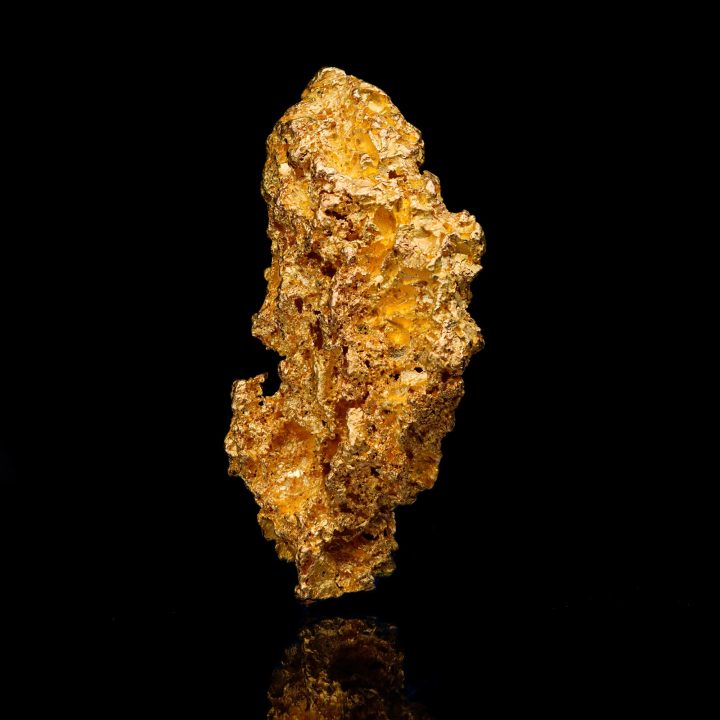 Natural Crystallized Gold – Mockingbird Mine, California – 25.65 grams, front view.