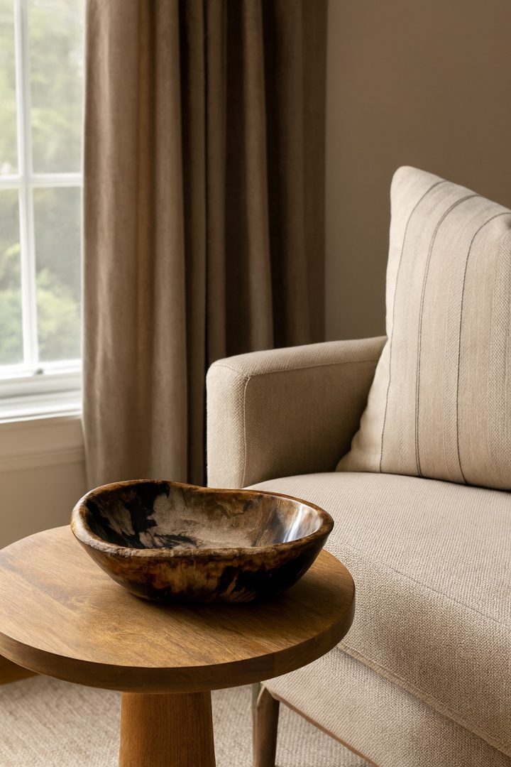 Petrified Wood Bowl from Indonesia