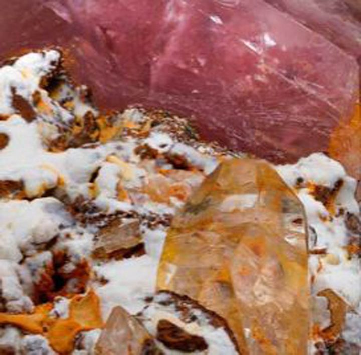 Unique Pink Apatite with Muscovite from Colombia - Image 4