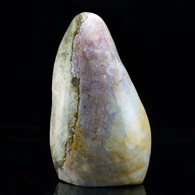 Polished ocean jasper stone displaying natural multicolor patterns