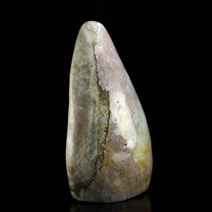Polished ocean jasper stone with natural pastel color patterns