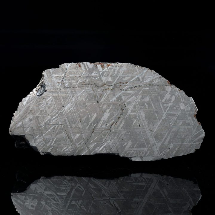 4.4 Pound Genuine Muonionalusta Meteorite Slice with Natural Exterior Edge