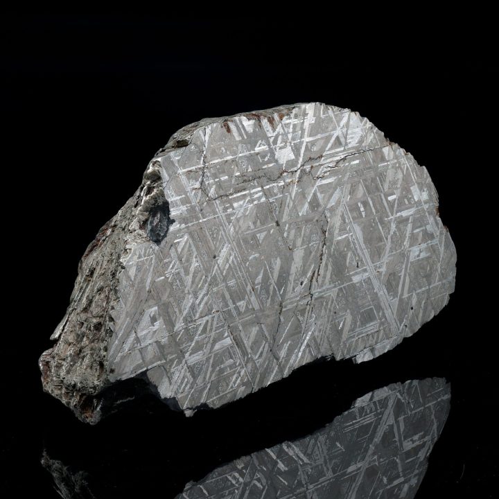 4.4 Pound Genuine Muonionalusta Meteorite Slice with Natural Exterior Edge