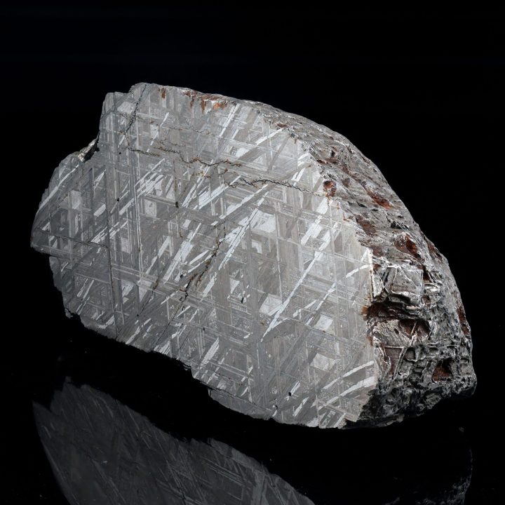 4.4 Pound Genuine Muonionalusta Meteorite Slice with Natural Exterior Edge