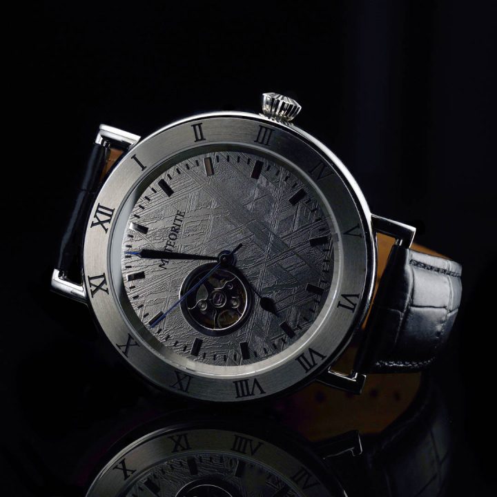 Collector men’s watch made with real Muonionalusta meteorite from space
