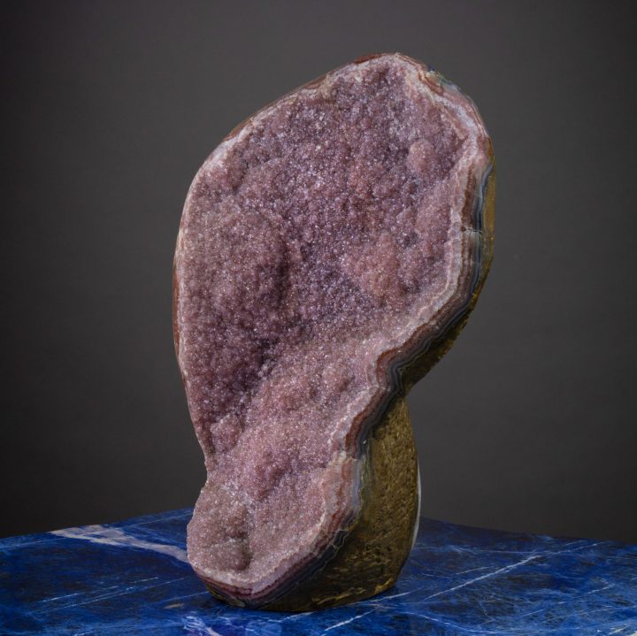 Pink Amethyst Geode from Uruguay – 25.8 lb Natural Crystal Statement Piece