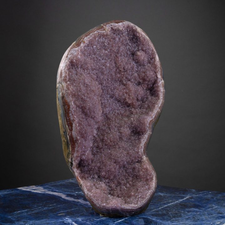 Pink Amethyst Geode from Uruguay – 25.8 lb Natural Crystal Statement Piece